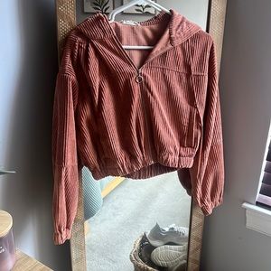 Altered state cropped velvet jacket